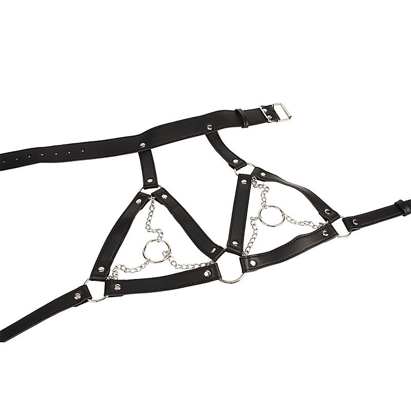 Fetish Breast Harness With O-ring Chains by Chisa - Cuffs And Restraints