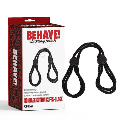 Bondage Cotton Wrist and Ankle Cuffs by Chisa - Cuffs And Restraints