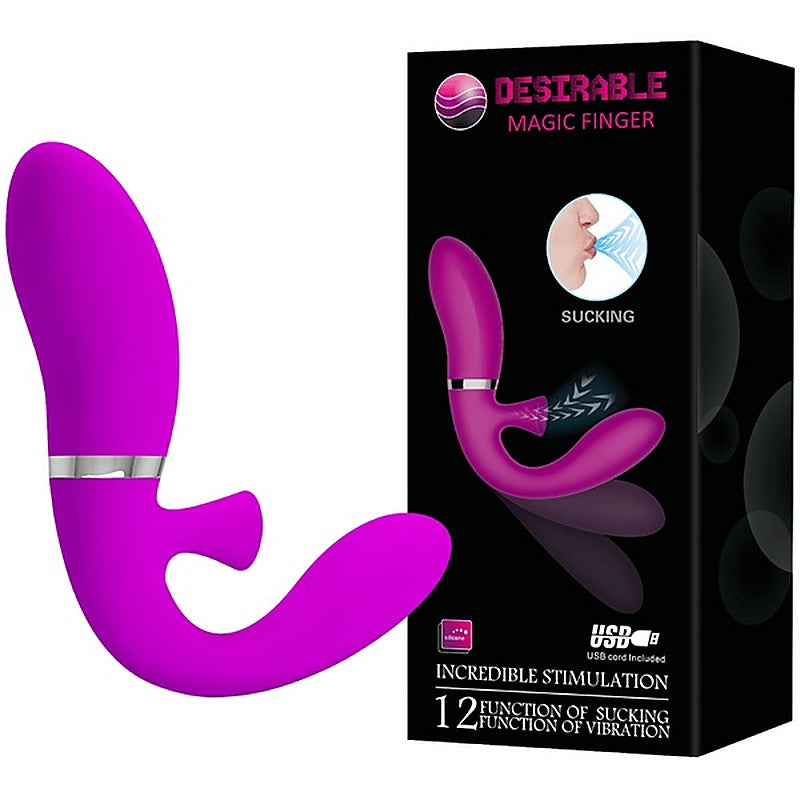 Desirable Magic Finger Vibrator With Suction by Baile - Finger and Tongue Vibrators