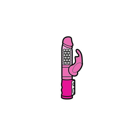 Wood Rocket Rabbit Style Novelty Enamel Pin
