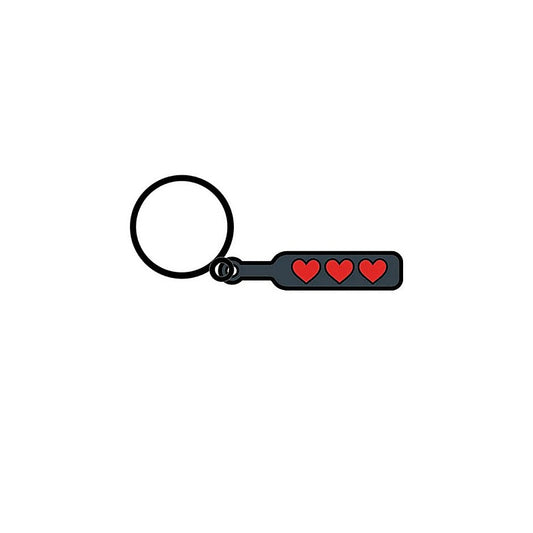 Wood Rocket Adult Party Hearts Paddle Keychain