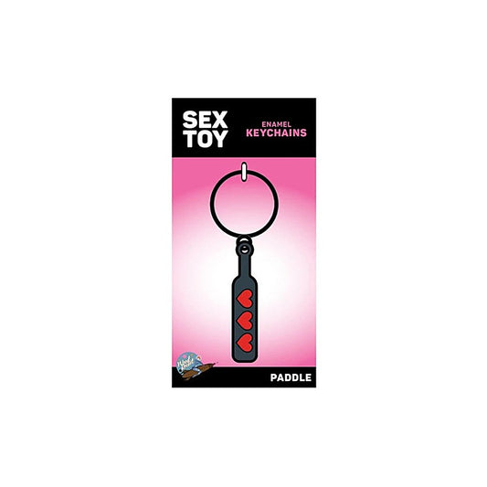 Wood Rocket Adult Party Hearts Paddle Keychain