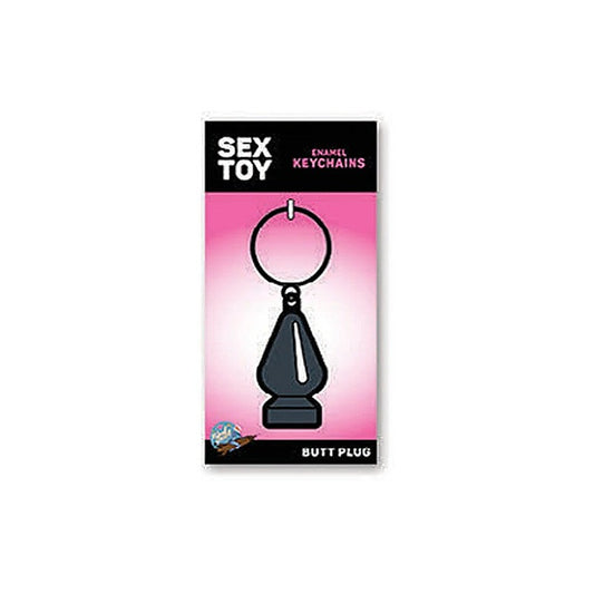 Wood Rocket Butt Plug Shape Novelty Keychain