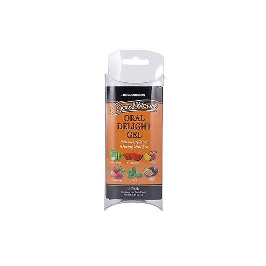 Doc Johnson GoodHead Oral Delight Gel 6 Piece Fruity - Massage Oils and Lubricants