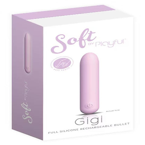 Playful Gigi Full Silicone Rechargeable Bullet Vibrator - Bullet Vibrators