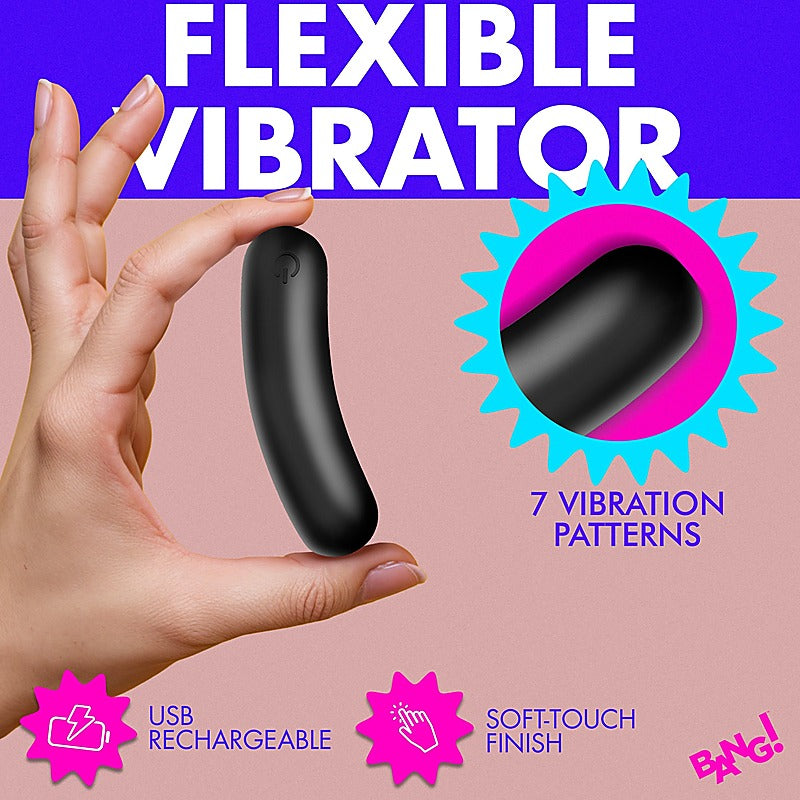 XR Brands BANG! Flexible Silicone Bullet Vibrator - Bullet Vibrators