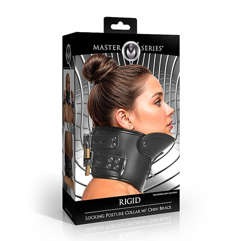Master Series Rigid Locking Posture Collar with Chin Brace - Collars and Leads