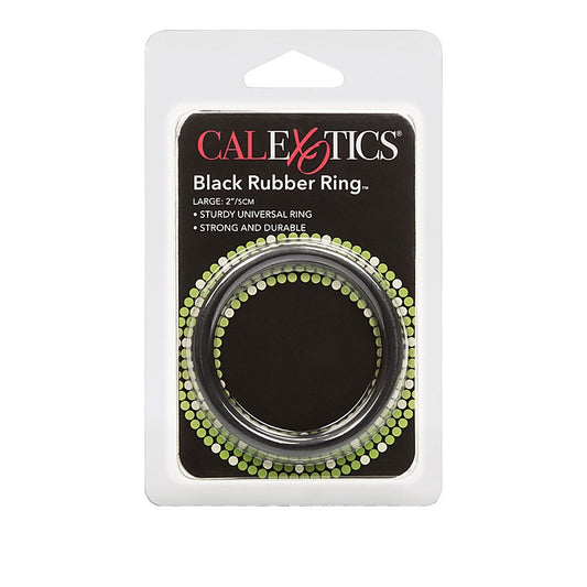 California Exotics Stretchy Mens Rubber Cock Ring Black - Stretchy Cock Rings