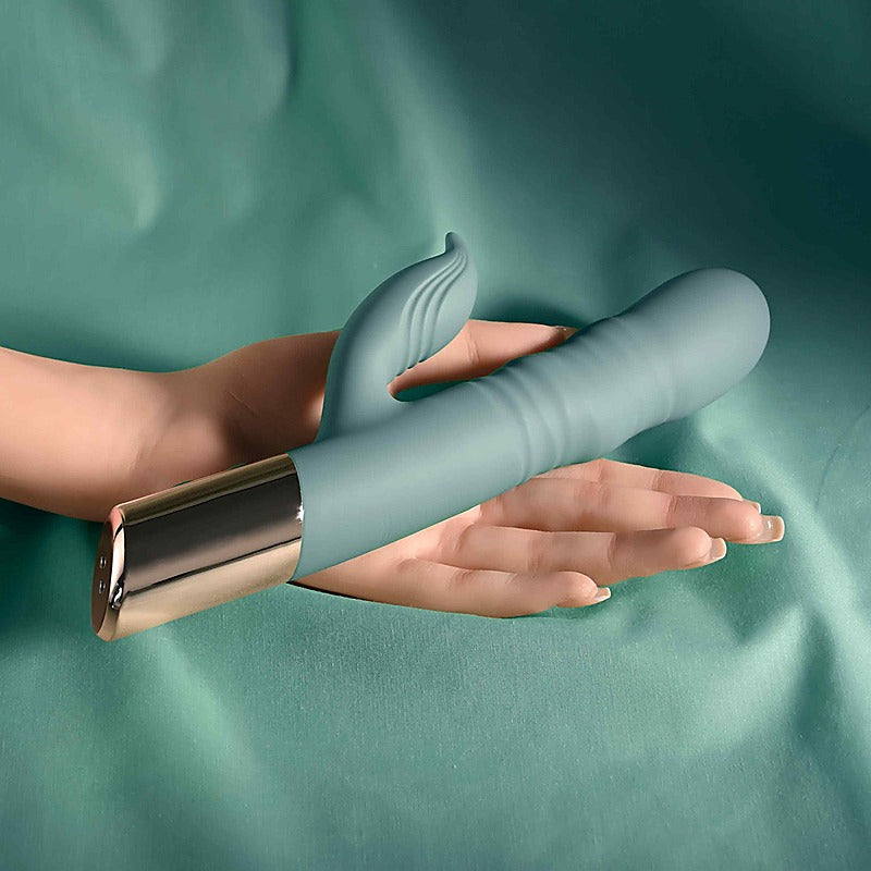 THE SHIMMY Rechargeable Thrusting Rabbit by Evolved - Rabbit Vibrators