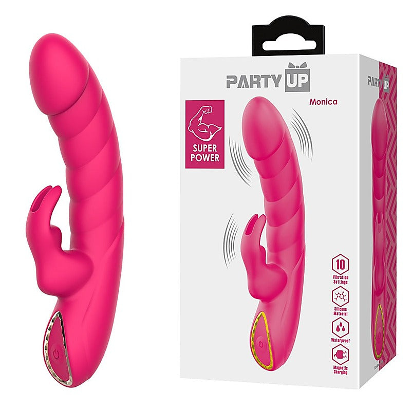 Premium MONICA Rabbit Vibrator by Party Up - Rabbit Vibrators