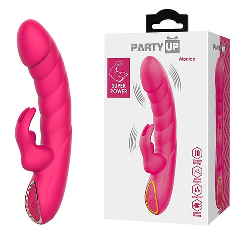 Premium MONICA Rabbit Vibrator by Party Up - Rabbit Vibrators