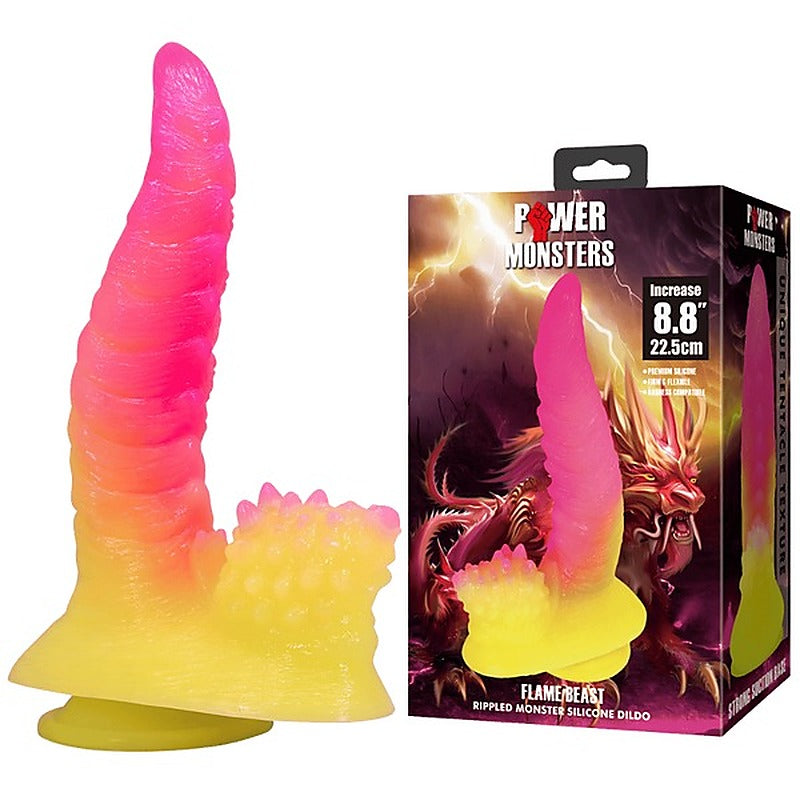 Flame Beast Rippled Monster Silicone Dildo by Baile - Realistic Dildos