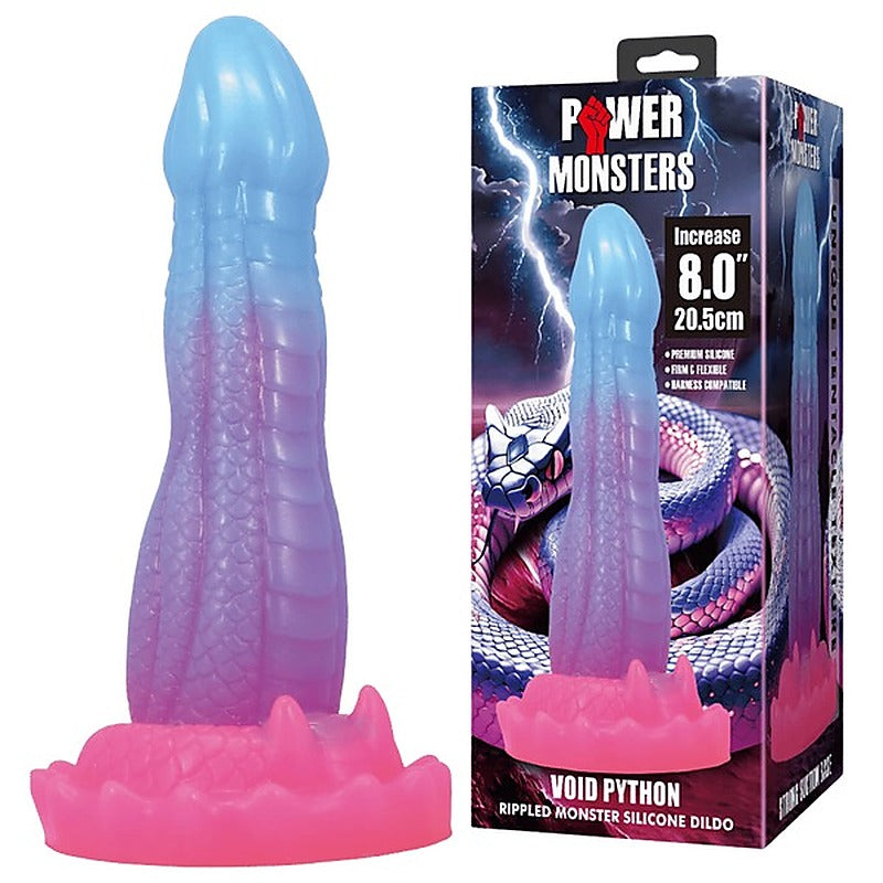 Baile Void Python Rippled Monster 8 Inch Silicone Dong - Realistic Dildos