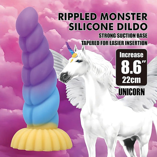 Baile Unicorn 22 cm Suction Cup Silicone Dong - Realistic Dildos