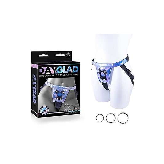 Nanma Day-Glad Pu Harness With 3 Different Size Metal Ring - Strap On Sextoys