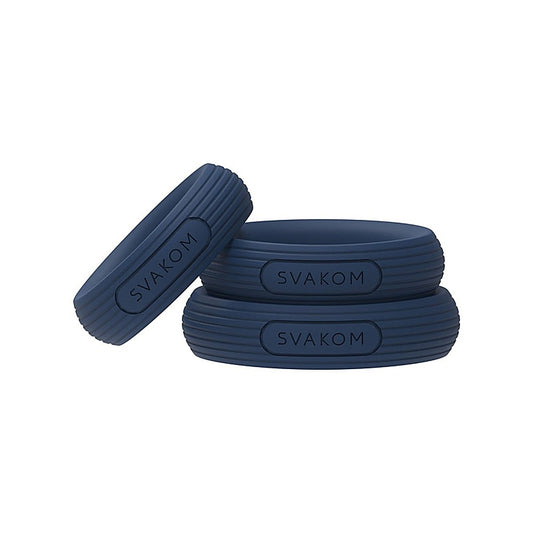 Triooo Super Stretchy Silicone Cock Ring Set By Svakom - Cock Ring Sets