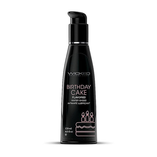 Wicked Aqua Birthday Cake Flavoured Water Based Lubricant - Water Based Lubes