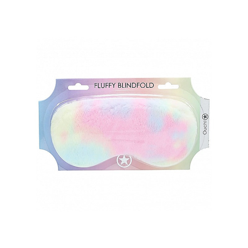 OUCH! Fetish Power Play Fluffy Eye Mask by Shots Toys - Masks And Blindfolds