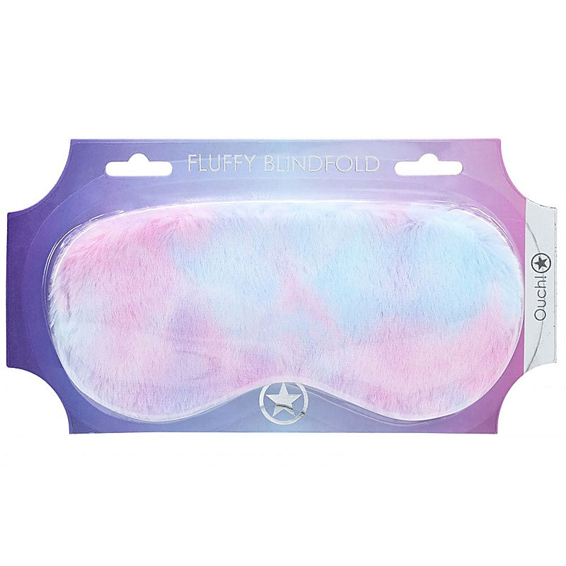 OUCH! Fetish Power Play Fluffy Eye Mask by Shots Toys - Masks And Blindfolds