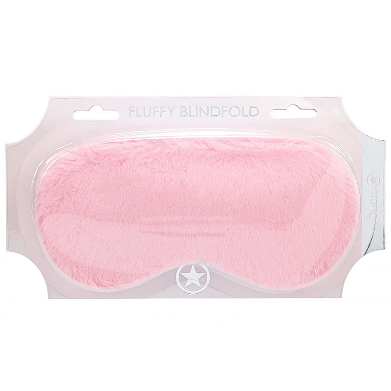 OUCH! Fetish Power Play Fluffy Eye Mask by Shots Toys - Masks And Blindfolds