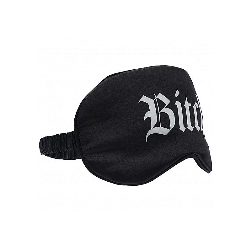 OUCH! Satin Bitch Printed Eye Mask by Shots Toys - Masks And Blindfolds