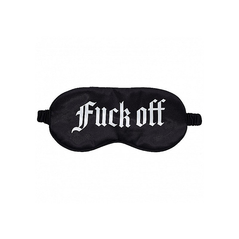 OUCH! Fuck Off Printed Satin Eye Mask by Shots Toys - Masks And Blindfolds