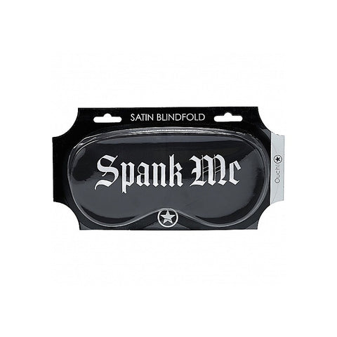 Spank Me Printed Fetish Play Eye Mask by Shots Toys - Masks And Blindfolds