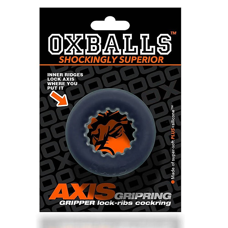 Axis Rib Griphold Men's Stretchy Cock Ring by Oxballs - Stretchy Cock Rings
