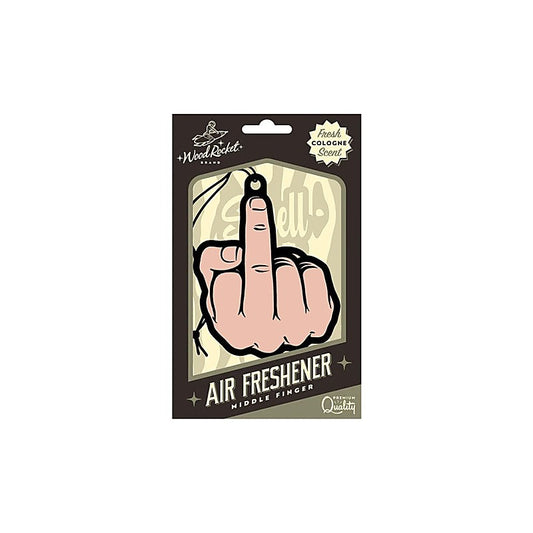 Wood Rocket Middle Finger Air Freshener Peach - Party Gifts and Novelties