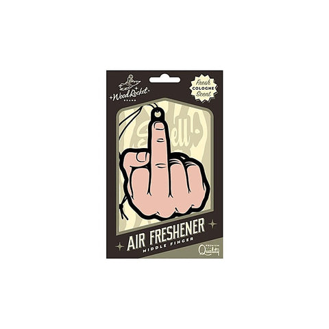 Wood Rocket Middle Finger Air Freshener Peach - Party Gifts and Novelties