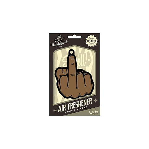 Wood Rocket Middle Finger Air Freshener Peach - Party Gifts and Novelties