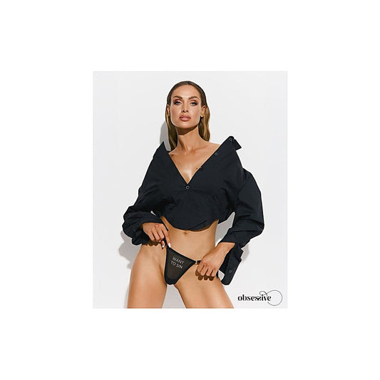 Obsessive Lingerie Want To Sin Sexy Womens Thong - G-Strings, Panties and Shorts