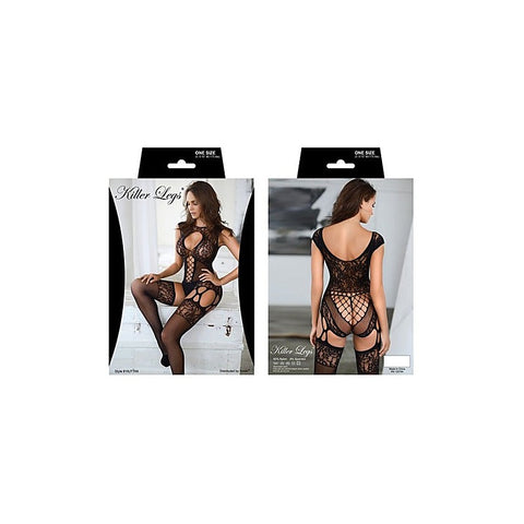 Second Skin Sheer Plunge Bodystocking by Yelete - Teddies and Bodysuits