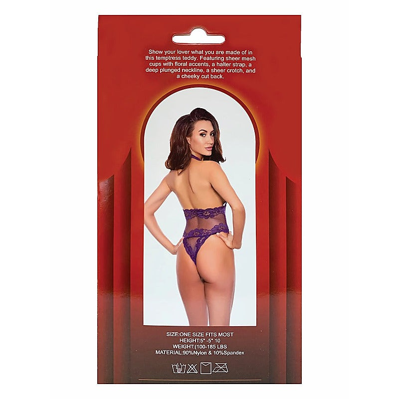 Temptress Sheer Lace and Mesh Teddy by Popsi Lingerie - Teddies and Bodysuits