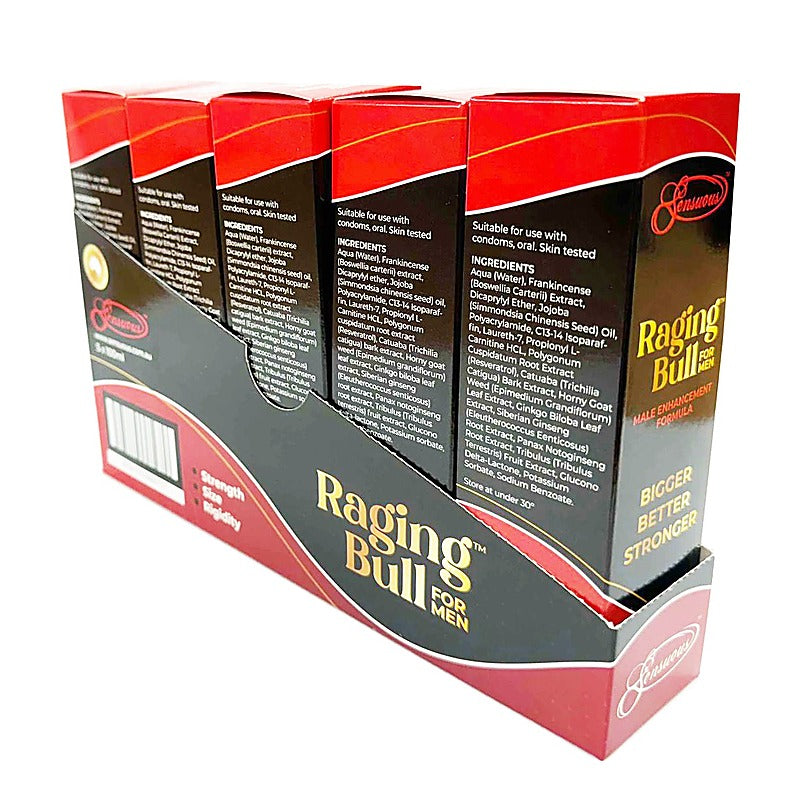 Sensuous Raging Bull Male Penis Enhancement Cream 100ml - Delay and Excite Sprays
