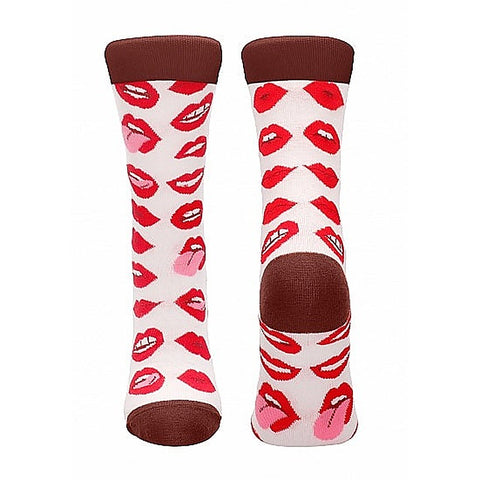 Lip Love Print Sexy Socks by Shots Toys - Party Gifts and Novelties