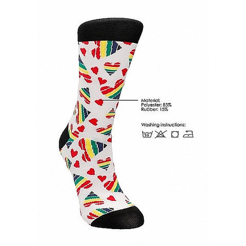 Happy Hearts Novelty Socks by Shots Toys - Party Gifts and Novelties