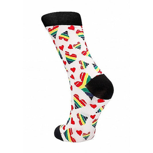 Shots Toys Happy Hearts Premium Novelty Socks