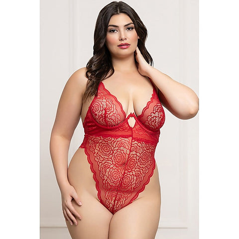 Seven Til Midnight Sexy Floral Lace Womens Teddy OSX - Teddies and Bodysuits
