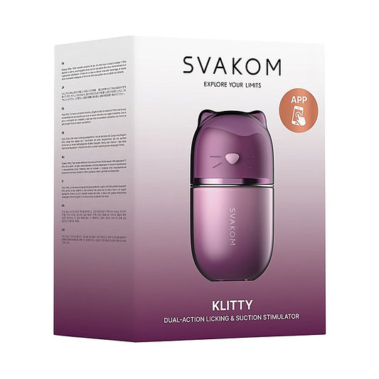 Svakom Klitty Dual Action Licking and Suction Massager - Finger and Tongue Vibrators