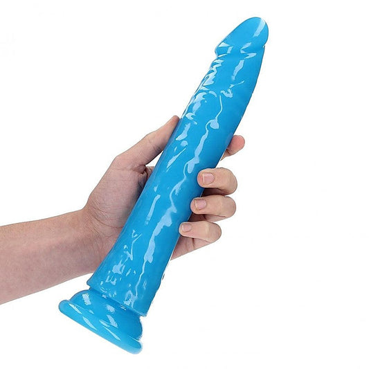 Shots REALROCK 29 cm Slim Glow in the Dark Neon Dong - Realistic Dildos