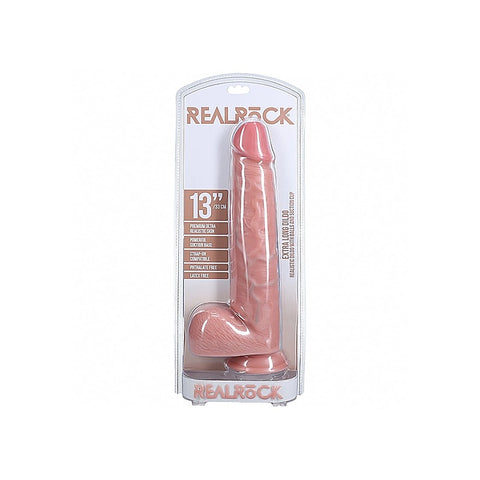 Shots REALROCK Extra Long Realistic Dildo with Balls Flesh - Realistic Dildos