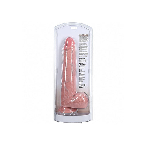 Shots REALROCK Extra Long Realistic Dildo with Balls Flesh - Realistic Dildos