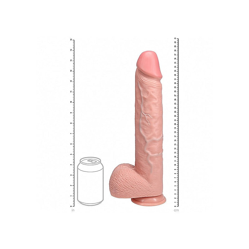 Shots REALROCK Extra Long Realistic Dildo with Balls Flesh - Realistic Dildos