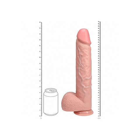 Shots REALROCK Extra Long Realistic Dildo with Balls Flesh - Realistic Dildos