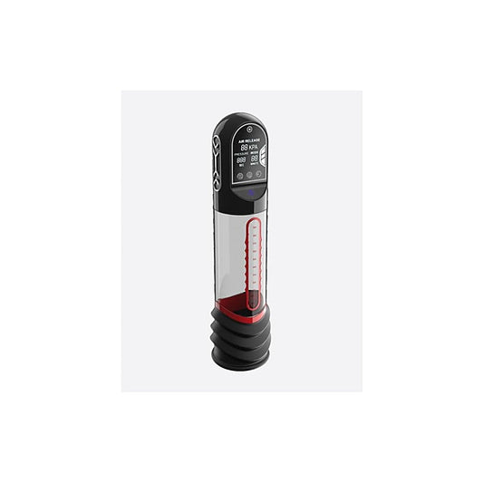 ISP90 Curve Infrared Automatic LCD Penis Pump Red - Penis Pumps And Stretchers