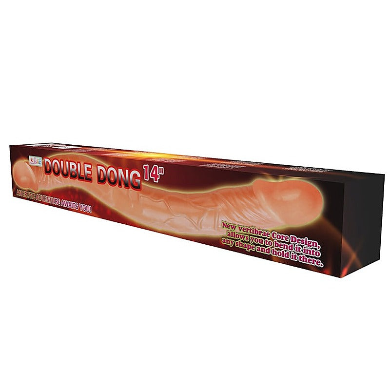 Baile Bendable Realistic TPR Double Dong 14 Inches - Double Ender