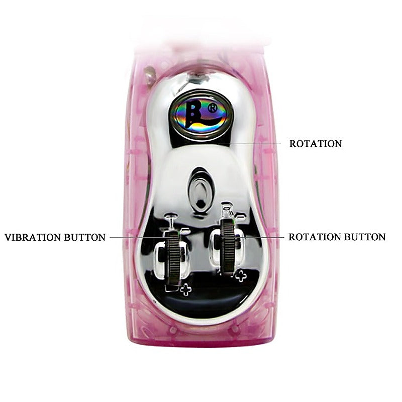 Baile Multi Functions Rabbit Ear Rotating Vibrator - Rabbit Vibrators
