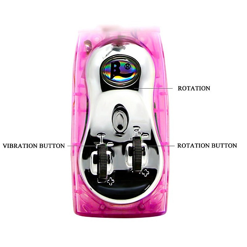 Baile Ribbed Shaft and Realistic Head Rabbit Vibrator - Rabbit Vibrators