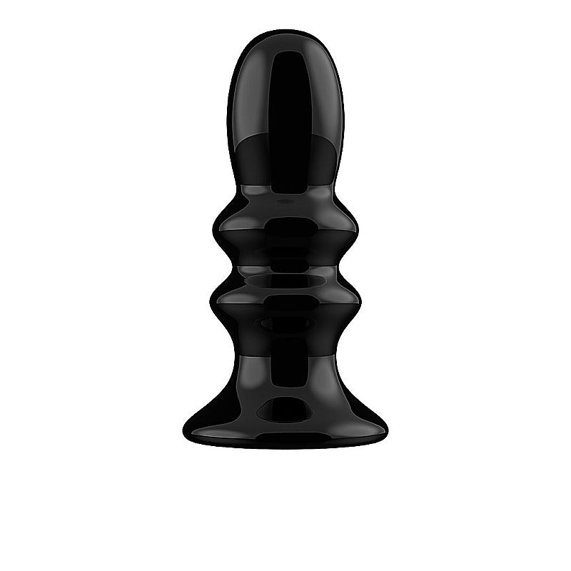 Shots Ribbly Remot Control Rechargeable Glass Vibrator - Glass Sex Toys